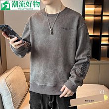 男士上衣 男士打底衫 長袖上衣男DUKEEN230g重磅純棉t恤男長袖美式圓領衛衣白色正肩內搭打底衫女-潮流好物 歷史價格詳細信息