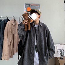 日系復古燈芯絨襯衫男士春夏季寬鬆長袖襯衫潮流百搭休閒外套男裝-時尚男裝 歷史價格詳細信息