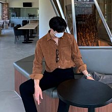 燈芯絨襯衫男長袖潮牌寬松大碼春秋日系復古加絨加厚立領襯衣外套長袖襯衫牛仔 長袖t shirt 排汗 t恤 男生衣著 素色 歷史價格詳細信息