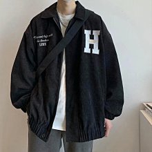 燈芯絨刺繡外套男秋季日系拼接撞色潮流寬鬆休閒情侶小外套夾克上衣 歷史價格詳細信息