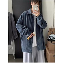 復古寬鬆燈芯絨襯衫男秋季大尺碼休閒長袖條絨襯衫 歷史價格詳細信息