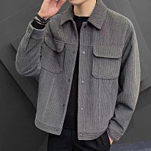 男士夾剋秋季外套休閒外套春秋複古工裝燈芯絨休閒夾剋男套裝韓版高級感ins修身短外套潮 歷史價格詳細信息