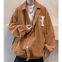 燈芯絨外套男春秋季港風潮牌痞帥高級感復古拼接休閒寬鬆翻領夾克 歷史價格詳細信息