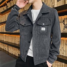 男士夾剋秋季外套休閒外套春秋複古工裝燈芯絨休閒夾剋男套裝韓版高級感ins修身短外套潮 歷史價格詳細信息