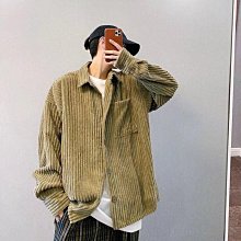 美式復古燈芯絨襯衫男 日系大尺碼寬鬆休閒襯衫 秋冬季素色百搭休閒工裝襯衫 長袖襯衫外套男天天精選 歷史價格詳細信息