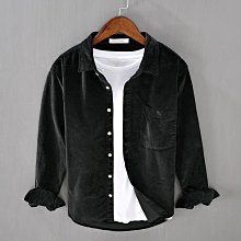 日系復古燈芯絨襯衫男士春夏季寬鬆長袖襯衫潮流百搭休閒外套男裝-時尚男裝 歷史價格詳細信息