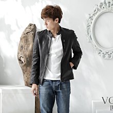 ☆ VOGIE ☆【K15】簡約立領粗獷感拉鍊設計羊皮皮衣外套-黑色 歷史價格詳細信息