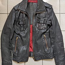 極度乾燥 superdry Scrambler leather jacket 高價款 野牛皮 騎士 真皮 皮衣 外套 黑SML現貨 lewis schott 歷史價格詳細信息