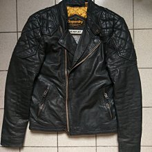 極度乾燥 superdry Scrambler leather jacket 高價款 野牛皮 騎士 真皮 皮衣 外套 黑SML現貨 lewis schott 歷史價格詳細信息