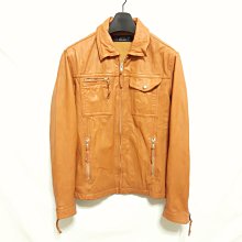 【TOKYO精品】日本品牌MEN,S MELROSE 頂級超窄版小立領百褡型男柔軟羊皮騎士皮衣 歷史價格詳細信息