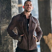 新款真皮皮衣男春秋季翻領中年男士中長款夾克外套商務休閑上衣外套A881620 歷史價格詳細信息