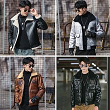 【型男會社】1221 HHXS 皮夾克男潮冬季新款加絨加厚韓版青年連帽機車皮毛一體羊羔毛外套 歷史價格詳細信息