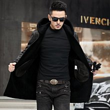 【型男會社】1021 HNAT 冬季男士大衣外套連帽皮毛皮草一體中長款 價格比較,價格查詢,歷史價格詳細信息