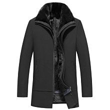 【型男會社】1021 HNAT 冬季男士大衣外套連帽皮毛皮草一體中長款 歷史價格詳細信息