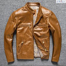 【熱賣精選】真皮皮衣男頭層牛皮立領皮夾克男士真皮外套秋冬新款機車單皮休閒帥氣男裝 歷史價格詳細信息