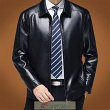 中老年唐裝真皮皮衣男爺爺爸爸裝風皮夾克盤扣皮外套春秋薄款 歷史價格詳細信息