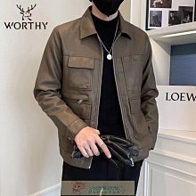 2023秋冬新款男士皮衣高檔皮夾克短款商務中青年休閑真皮皮衣外套男裝 歷史價格詳細信息