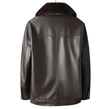 新款真皮皮衣男春秋季翻領中年男士中長款夾克外套商務休閑上衣外套A881620 歷史價格詳細信息