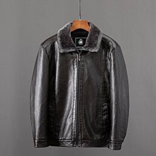 特賣- 中老年唐裝真皮皮衣男爸爸裝風皮夾克絨盤扣外套春秋 歷史價格詳細信息