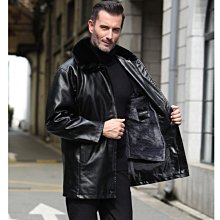 特賣- 冬季尼克派克服男款水貂毛內膽皮毛一體貂皮大衣外套皮草商務夾克 歷史價格詳細信息