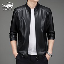 特賣- 秋款真皮皮衣男風衣綿羊皮帥氣皮風衣中長款皮夾克外套西裝領 歷史價格詳細信息