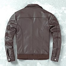 特賣- 頭層鹿皮真皮皮衣男短款翻領中年商務休閑皮夾克外套 歷史價格詳細信息