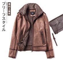 特賣- 皮毛一體男真皮衣外套加厚綿羊皮夾克男冬季加絨中年裝 歷史價格詳細信息