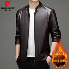 特賣- 男士皮衣西裝領皮夾克真皮皮衣男中青年休閑修身皮西服外套 歷史價格詳細信息