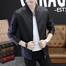 特賣- 皮衣外套男士休閑上衣服新款潮流春秋季帥氣機車皮夾克男 歷史價格詳細信息