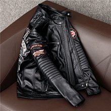 特賣- 男士真皮皮衣頭層厚羊皮商務休閑中老年爸爸裝真皮外套#1711 歷史價格詳細信息