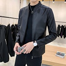 新款真皮皮衣男春秋季翻領中年男士中長款夾克外套商務休閑上衣外套A881620 歷史價格詳細信息