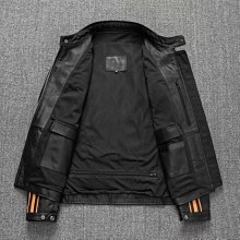 特賣- 男士真皮皮衣頭層厚羊皮商務休閑中老年爸爸裝真皮外套#1711 歷史價格詳細信息