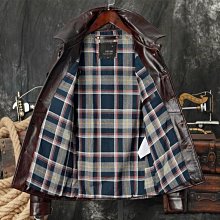 特賣- 頭層鹿皮真皮皮衣男短款翻領中年商務休閑皮夾克外套 歷史價格詳細信息