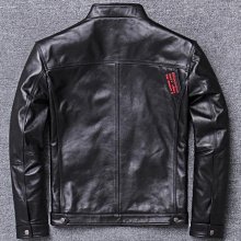 特賣- 真皮皮衣男綿羊皮印花潮男士皮夾克外套男式棒球服 歷史價格詳細信息