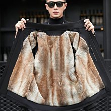 特賣- 皮毛一體男真皮衣外套加厚綿羊皮夾克男冬季加絨中年裝 歷史價格詳細信息
