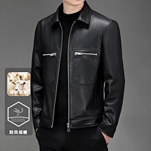 翻領皮衣男士19新款韓版修身潮流青年帥氣男加絨加厚皮夾克外套-毛毛男裝 歷史價格詳細信息