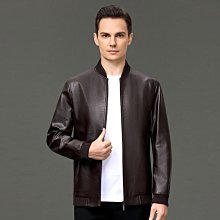 男裝真皮皮衣2023皮衣男士綿羊皮翻領短款商務休閑外套秋冬薄款海寧皮衣爸爸裝外套A88612 歷史價格詳細信息