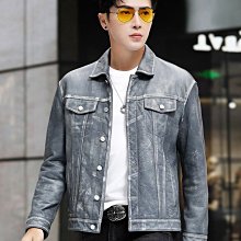 男裝真皮皮衣2023秋冬季加厚綿羊皮毛一體皮衣男士翻領短款機車皮草外套A88570 歷史價格詳細信息