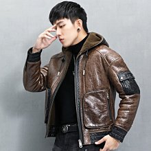 海寧男士皮衣生態真皮皮衣夾克翻領加絨中年綿羊皮中老年商務休閑外套A88513 歷史價格詳細信息