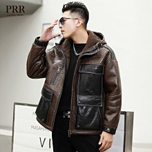 海寧男士皮衣生態真皮皮衣夾克翻領加絨中年綿羊皮中老年商務休閑外套A88513 歷史價格詳細信息