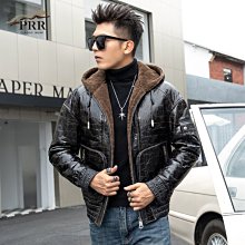 海寧男士皮衣生態真皮皮衣夾克翻領加絨中年綿羊皮中老年商務休閑外套A88513 歷史價格詳細信息