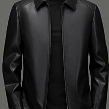 皮衣男冬季加絨加厚立領防風皮夾克中老年爸爸裝休閑外套-毛毛男裝 歷史價格詳細信息