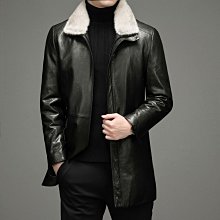 男裝真皮皮衣新品海寧皮草皮衣外套男士2023秋季中年休閑西裝領皮衣潮A893581 歷史價格詳細信息