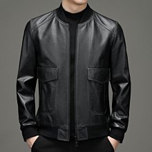 男裝真皮皮衣2023男士皮草皮衣外套都市休閑翻領冬季男中長款皮衣外套潮外套A893734 歷史價格詳細信息