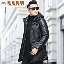男裝連帽貂皮大衣冬季新款男士整貂長款保暖水貂皮草外套休閑大碼皮草外套A893805 歷史價格詳細信息