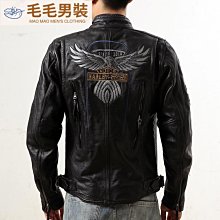 皮衣  哈雷重磅 頭層純牛皮 真皮皮衣男機車立領緊身短版皮夾克春秋外套機車皮衣 時尚皮衣  AL15-毛毛男裝 歷史價格詳細信息