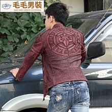 機車皮衣 皮衣夾克 皮衣外套 雷機車進做舊頭層純牛皮真皮衣男士立領緊身機車夾克外套-毛毛男裝 歷史價格詳細信息