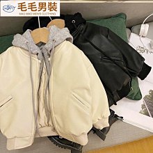 童裝外套秋冬裝新款男童加厚皮衣夾克寶寶兒童外套潮加絨/不加絨 歷史價格詳細信息