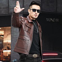 新品 1021 HNAT X2秋冬新款真皮皮衣男立領牛皮夾克韓版商務男裝 可開發票 歷史價格詳細信息