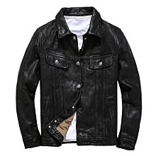 山羊皮皮衣男真皮皮衣中老年爸爸商務休閑海寧春秋冬皮夾克外套A881471 歷史價格詳細信息